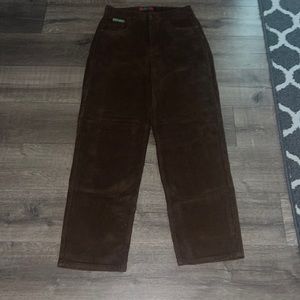 Brown corduroy loose fit pants